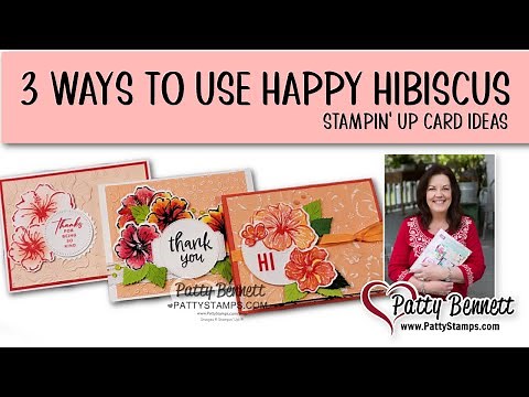Sharing 3 Ways I used the Happy Hibiscus Hybrid Bundle to make Stampin' Up! cards