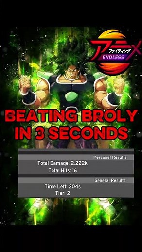 Anime fighting simulator endless beating broly in 3 seconds #afse #roblox