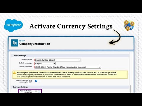 How to activate multiple currencies in salesforce