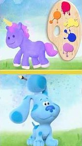 Blue & Josh Help Luna the Unicorn Find Her Color! 🦄🌈 #shorts