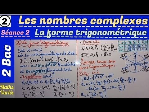 Les nombres complexes. séance 2. 2Bac sciences. forme algébrique d'un nombre complexe