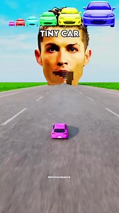 Big and small car vs Ronaldos Big open mouth challenge #brainrot #beamng #beamngdrive #italianbrainrot #cars #growth #reach namaste #ronaldo #cristianoronaldo | MiniMoviezone