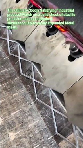 How Expanded Metal is Actually Made! ​#Industrial #Manufacturing #OddlySatisfying #Engineering