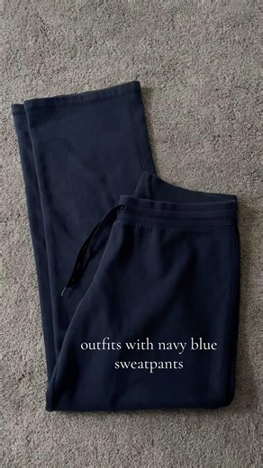outfits with navy blue sweatpants ￼