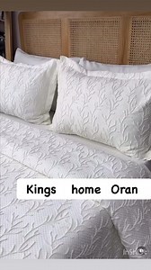 1.3K views · 85 reactions | Couvre au lit en chenni made in turkey 6pcs -1 couvre au lit 2,60/2,40 - 1 drap plat 2,60/2,40 -2 taies d’oreiller en chenni 50/70 -2 taies d’oreiller 50/70 ✔️disponible en 3 couleurs : blanc- beige-gros clair Adresse : oran place d’arme à coté supermarché khaouadja Livraison disponible 58 wilaya a domicile  ‎التوصيل متوفر نحو 58 ولاية | Kings Home oran | Facebook