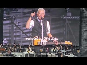 Bruce Springsteen - intro speech - Prague, 15.6.2025