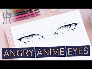 Angry Anime Eyes Drawing - Full Tutorial
