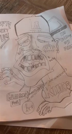 New leftygunplay drawing #leftygunplay #LA #viral #drawing #foryoupage #fypシ゚viral #childsupport