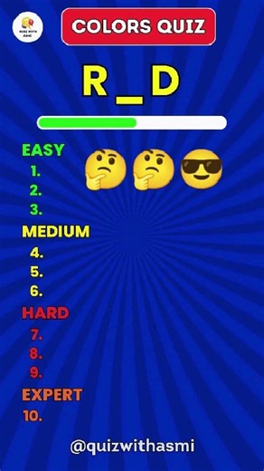 Guess the colors quiz 🧠 #colorsquiz #colors #color #guessthecolors #reels #quiz #trivia #quizwithasmi | Quiz with Asmi