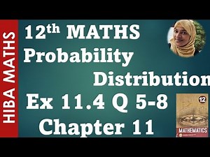 12th maths chapter 11 exercise 11.4 question 5-8 probability distribution tn syllabus hiba maths