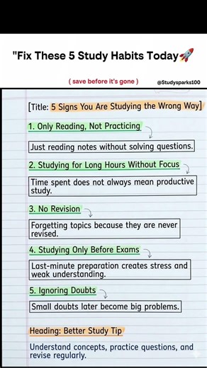 🔥👽Fix These 5 Study Habits Today🚀