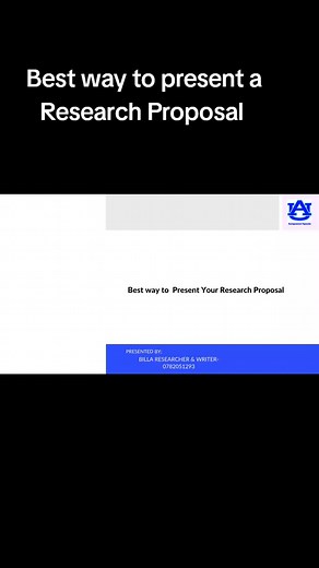 Best Way to Present Your Research Proposal