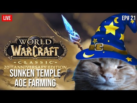 World of Warcraft Classic Sunken Temple Solo AOE Farming | Frost Mage Leveling Ep 22