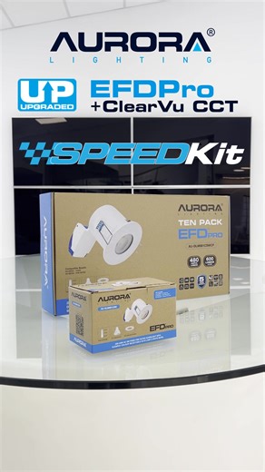 🔥 NEW & UPGRADED: Aurora EFD Pro Fire Rated Downlights 🔥 We’re excited to launch the upgraded EFD Pro Fire Rated Downlight range from Aurora, now with more choice and added convenience for every job 💡 You can now buy the EFD Pro as: ✔️ A single can ✔️ A can with lamp, featuring Aurora’s popular dimmable ClearVuCCT ✔️ A can, lamp & white bezel bundle ✔️ Or the all-new SpeedKit – a contractor-friendly 10 pack of cans ,lamps and bezels for faster, easier installs Same trusted fire-rated performa