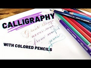 CALLIGRAPHY With Colored Pencils / Pencil Calligraphy