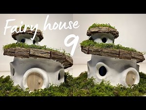 DIY living Fairy House in a terrarium - made of natural & recycled materials