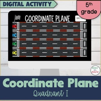 Quadrant 1 Coordinate Plane Racing Game DIGITAL | 5th Grade