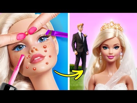 WEDDING MAKEOVER for Barbie and Ken 💍 How to Make Doll Beautiful 😍 Makeup and Clothes by YayTime!