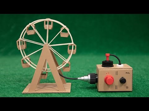 how to make carnival ride with cardboard | school science project
