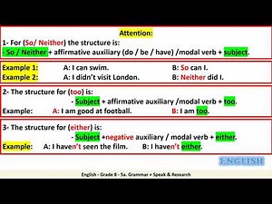 Grade 8 English 5a Grammar + Speak & Research