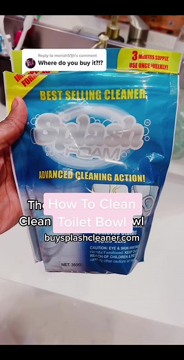 Replying to @meriah51jh Product linked in bio 50% off @splashfoamclean #howtoremovetoughstains #toiletbowlcleaner #howtocleantoiletbowl #toiletbowlcleaning #splashfoam #cleanbathroom #fyp