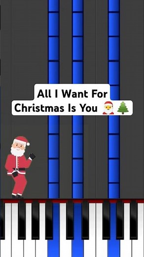 All I Want For Christmas Is You – Learn to Play on Piano Fast! 🎶🎄 #shorts #christmas #pianotutorial