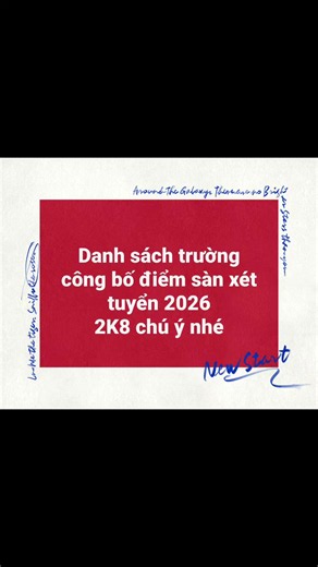 Danh sách trường công bố điểm nhận hồ sơ xét tuyển năm 2026 cùng quy đổi điểm theo các phương thức: điểm thi tốt nghiệp THPT, điểm ĐGNL, điểm học bạ,... được Tuyensinh247 cập nhật chi tiết dưới đây: https://thi.tuyensinh247.com/diem-san-xet-tuyen-dai-hoc-2026-tat-ca-cac-truong-c24a90429.html#PhamNganHNIVC #HNIVC #Tuyensinh2026