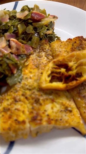Air Fryer Fish & Greens 😋