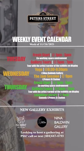Channel 333 | WEEKLY EVENT CALENDAR (THURSDAY EVENTS MAY BE REDUCED OR CANCELLED DUE TO THANKSGIVING PLEASE WATCH FOR OUR STORIES THE DAY OF. THANK YOU... | Instagram