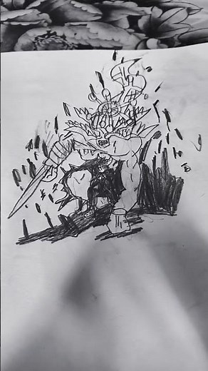 How to draw megumi and mahoraga 💀☠️