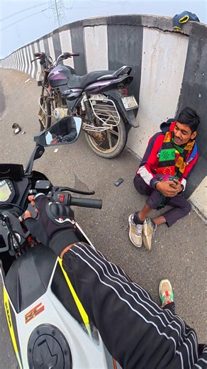 crash on highway #crash #sad #rider #tea #help #helping #shorts #shortsfeed