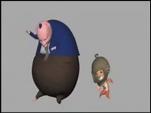 Chicken Little: Runt and Fish test footage