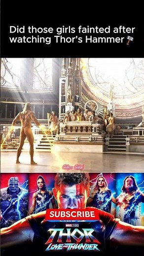 Did those girls fainted after looking at Thor's Hammer 🔨in Thor love and Thunder (2022) in 4K.