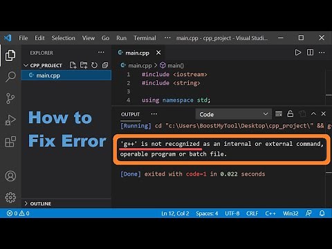 GCC/G++ is not recognized as an internal or external command, operable program or batch file