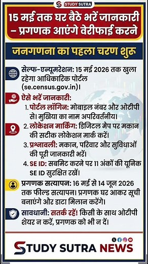 How to Register for Census 2027 Online | जनगणना का पहला चरण शुरू