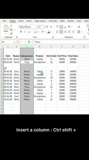 Insert Rows & Columns in Excel in 1 Minute ⏱️ | Shortcut Keys You Must Know