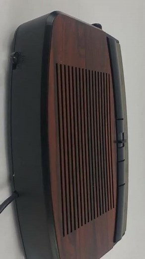 GE General Electric 7-4619A Vintage AM/FM Alarm Clock Radio Faux Woodgrain