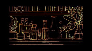 Download Neon frame effect, Test Tube Represents experiments or scientific learning on black background for free