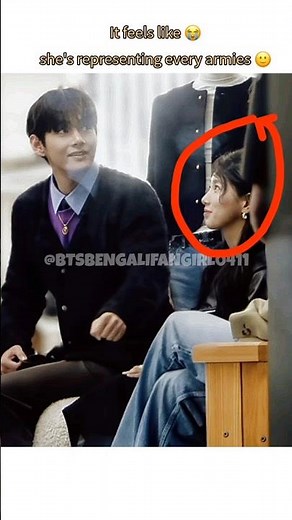 It feels like 😭she's representing every armies 🙂#@BTS #@HYBELABELS #shorts #bts #shortsfeed