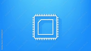 Technology icon on white background. Information technology. Digital communication. Device icon. Global network connection. Motion graphics. Stock Video