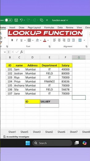 LOOKUP Formula Explained with Relative Reference | Excel Tips You Need! #excel #skillexcel