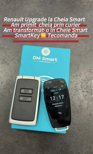Renault Upgrade la Cheia Smart Am primit cheia prin curier Am transformat-o în Cheie Smart SmartKey 🆚 Tecomanda #renault #smartkey #dmsmartelectronics #sale #reducer