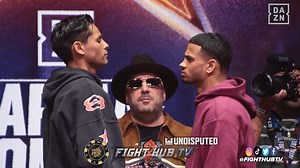 1.1M views · 14K reactions | Ryan Garcia looks HUGE in INTENSE face off vs Rolly Romero at Grand Arrivals! | Fight Hub TV | Facebook