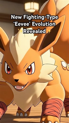 New Fighting-Type ‘Eevee’ Evolution ✨Revealed✨ #fypシ #pokemon #pokemonchannel #eevee #evolvingskies