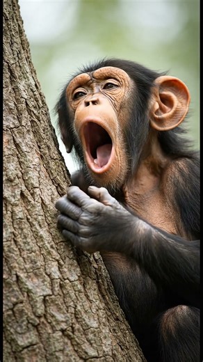 🌿 Sleeping Baby Chimpanzee