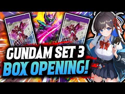 CRAZY FIRST Gundam Card Game GD03 Steel Requiem Booster Box Opening