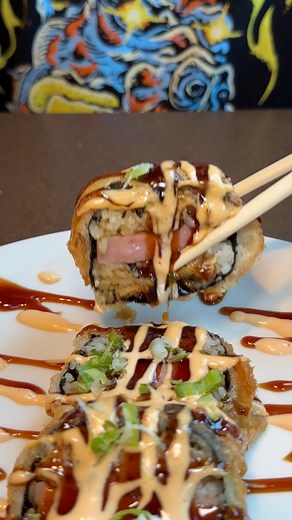 The cronchhhh on this Deep Fried Spam Musubi is insaneee 🔥 from Hapa J’s in San Clemente, California! | Foodbeast