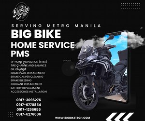 556 reactions · 17 shares | Convenient, quality workmanship, premium maintenance products - Big Bike Home Service PMS serving the Metro Manila Area Book your home service with Big Bike Tech! | Big Bike Tech | Facebook