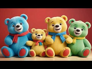 Four Little Toy Bears Hug Hug Hug | Bedtime Song & Learning Compassion