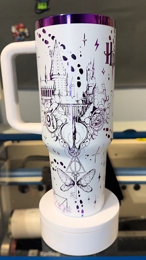 87K views · 2.8K reactions | Wizard wrap on a purple and white tumbler! #wizardingworld #harrypotter #40oztumbler #harrypotterfan #tumblerwrap #hogwarts #stanley #harrypottertiktok #goldensnitch | Harry Potter fans ϟ | Facebook